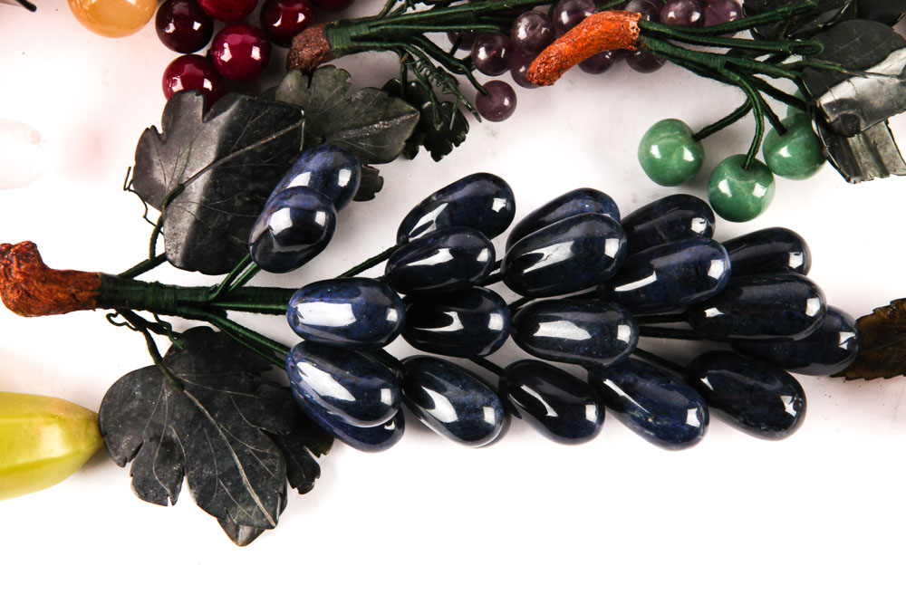 Vintage East Asian Carved Stone Fruit