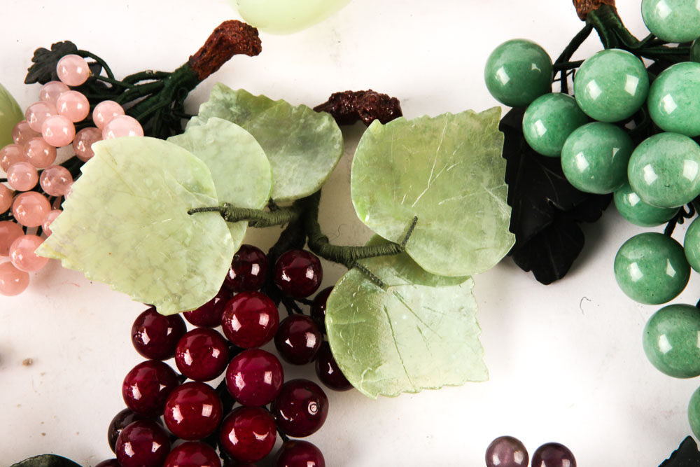 Vintage East Asian Carved Stone Fruit