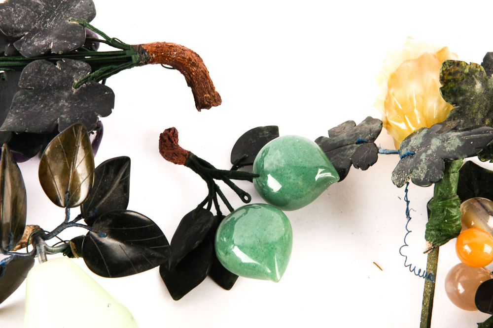 Vintage East Asian Carved Stone Fruit