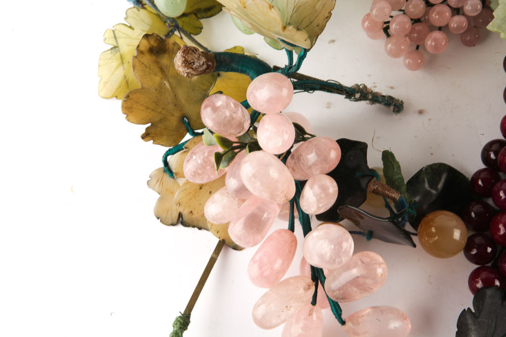 Vintage East Asian Carved Stone Fruit