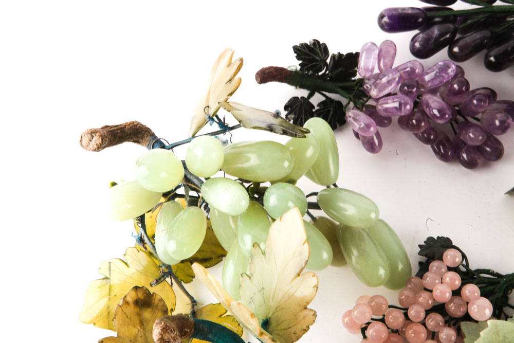 Vintage East Asian Carved Stone Fruit