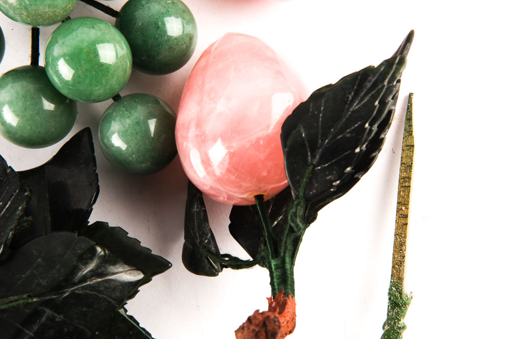 Vintage East Asian Carved Stone Fruit