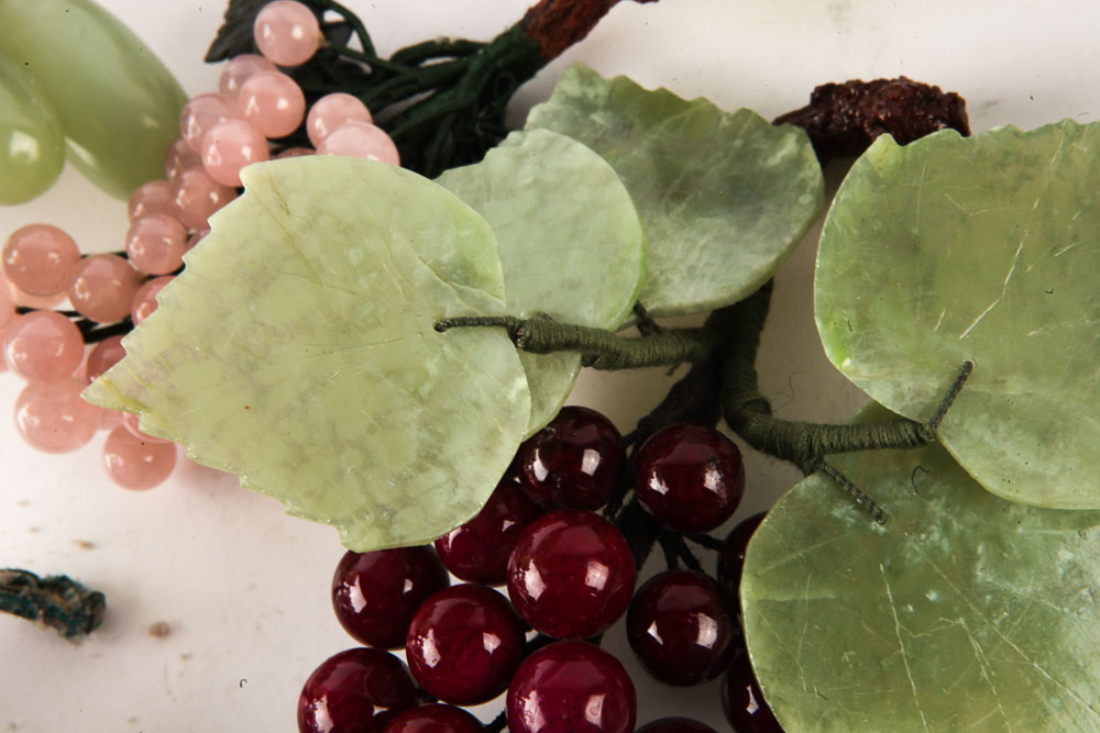 Vintage East Asian Carved Stone Fruit