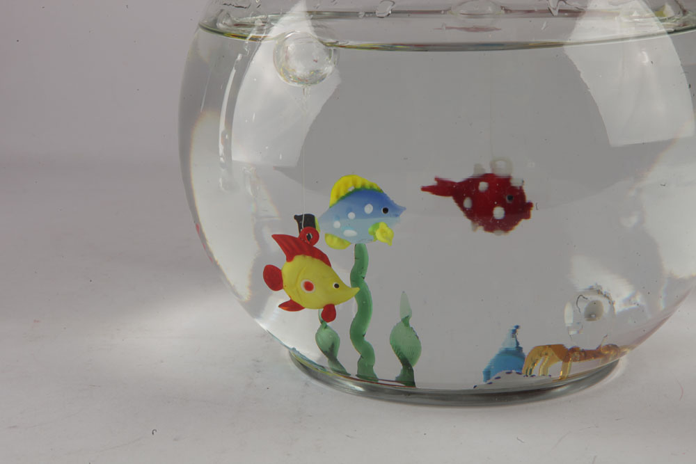 Galileo Thermometer and Glass Fishbowl Décor