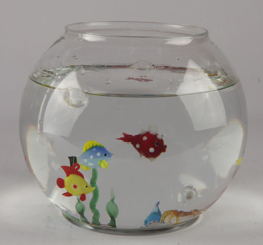 Galileo Thermometer and Glass Fishbowl Décor