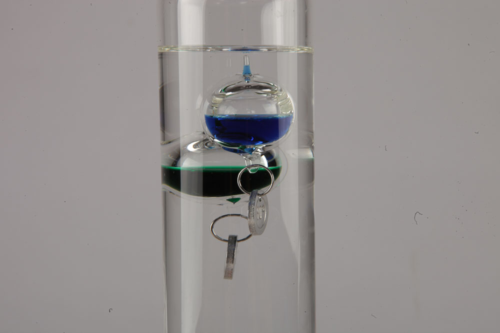 Galileo Thermometer and Glass Fishbowl Décor