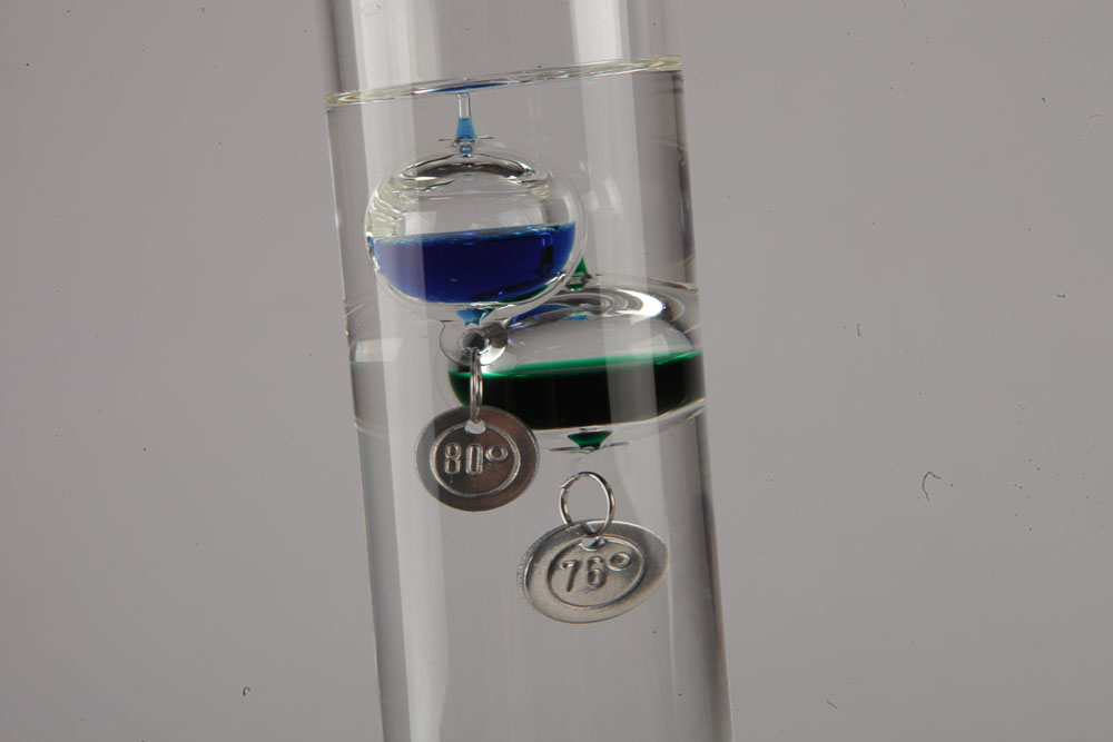 Galileo Thermometer and Glass Fishbowl Décor