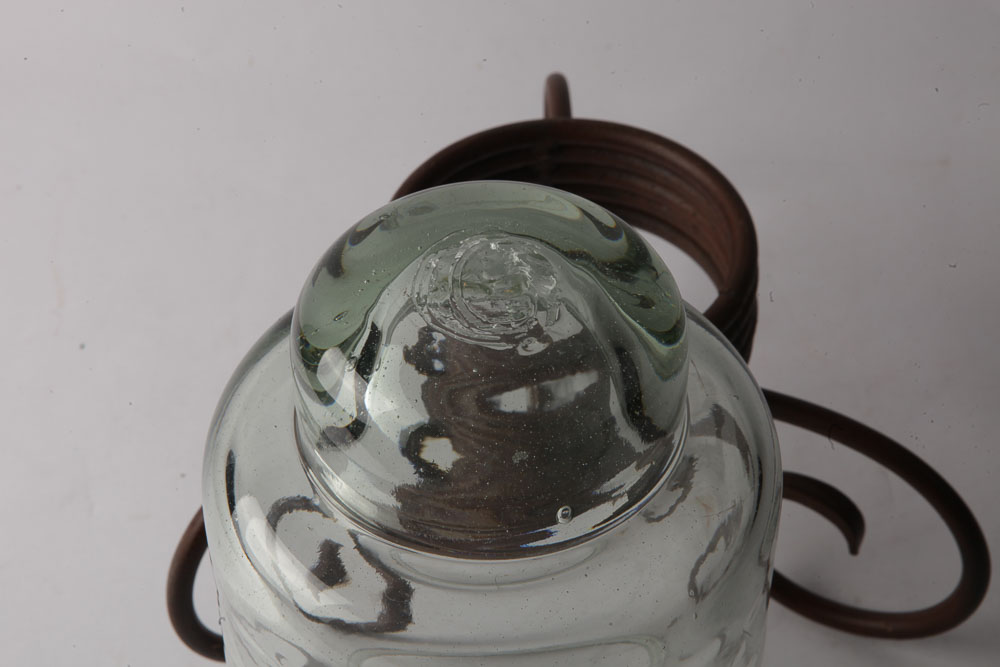 Hurricane Glass Candlestick Holder and Decorative Sea Shells