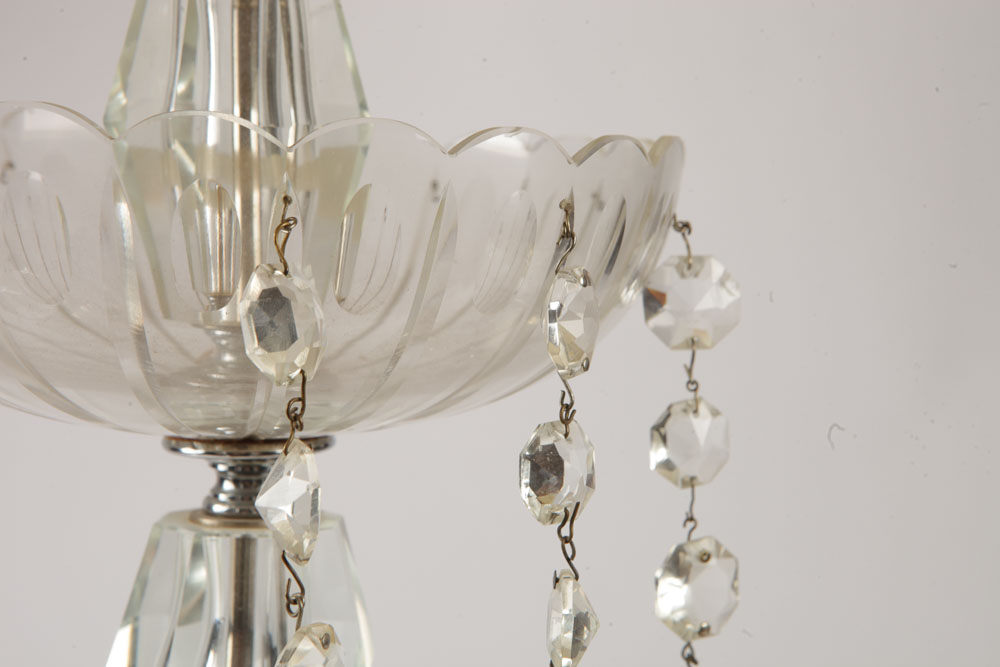 Glass Table Lamp with Prisms