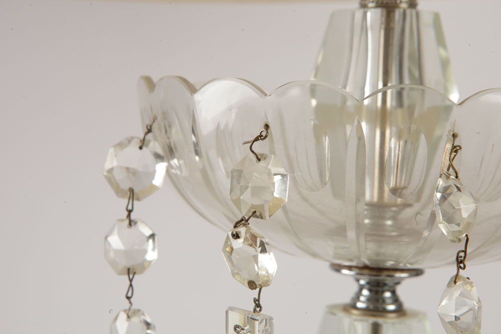 Glass Table Lamp with Prisms