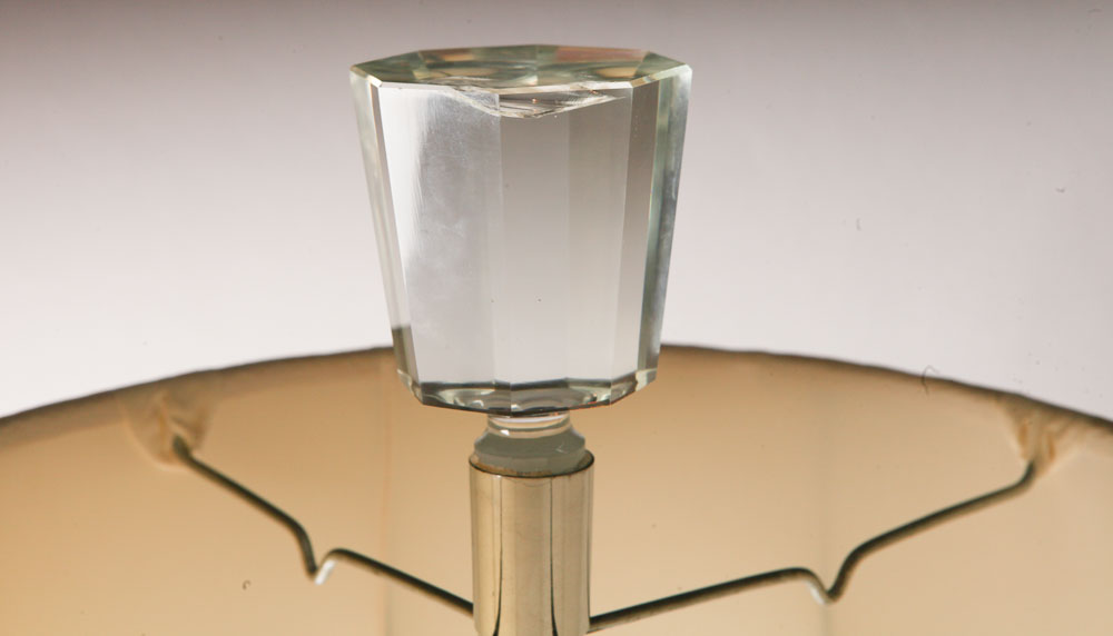 Glass Table Lamp with Prisms