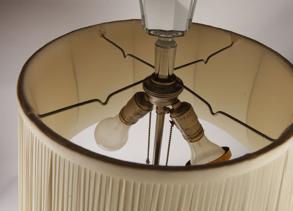 Glass Table Lamp with Prisms