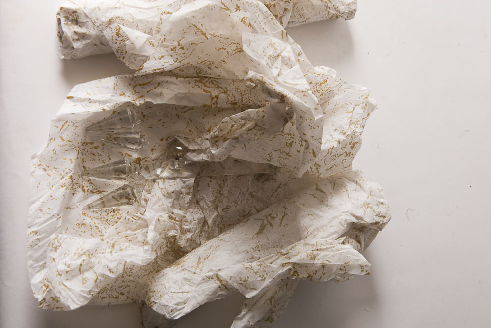 Glass Table Lamp with Prisms