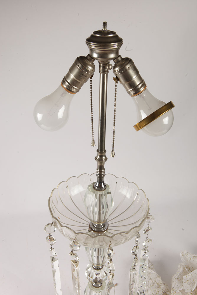 Glass Table Lamp with Prisms