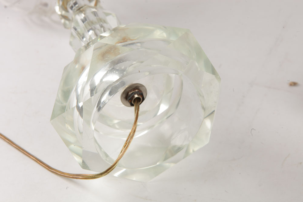 Glass Table Lamp with Prisms