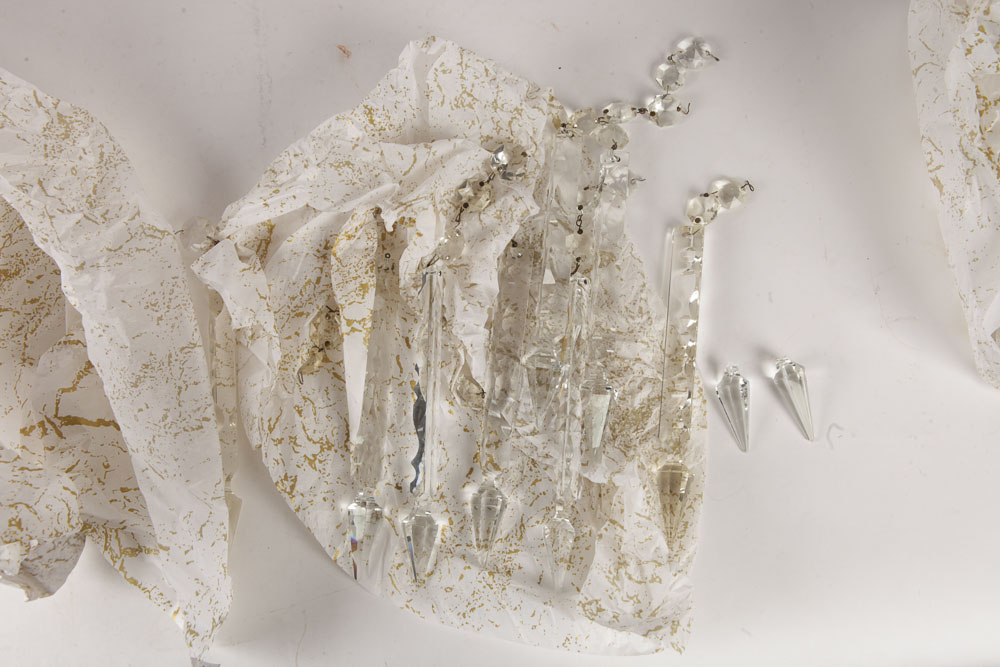 Glass Table Lamp with Prisms