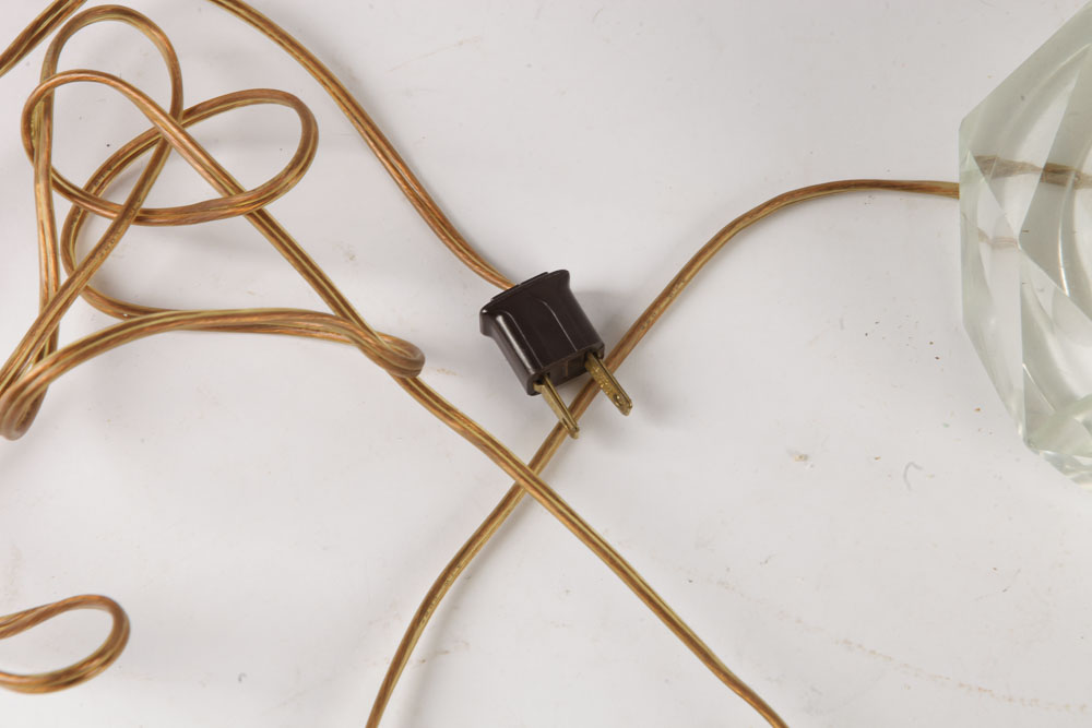 Glass Table Lamp with Prisms