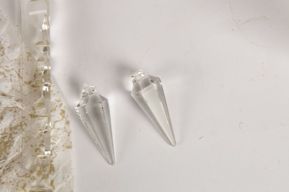 Glass Table Lamp with Prisms