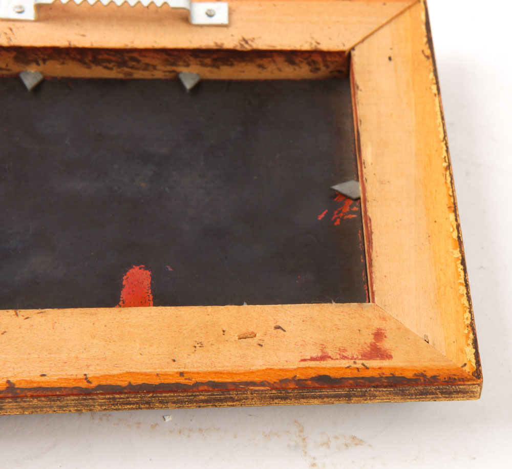 Miniature Enamel Painting of Figural Beach Scene