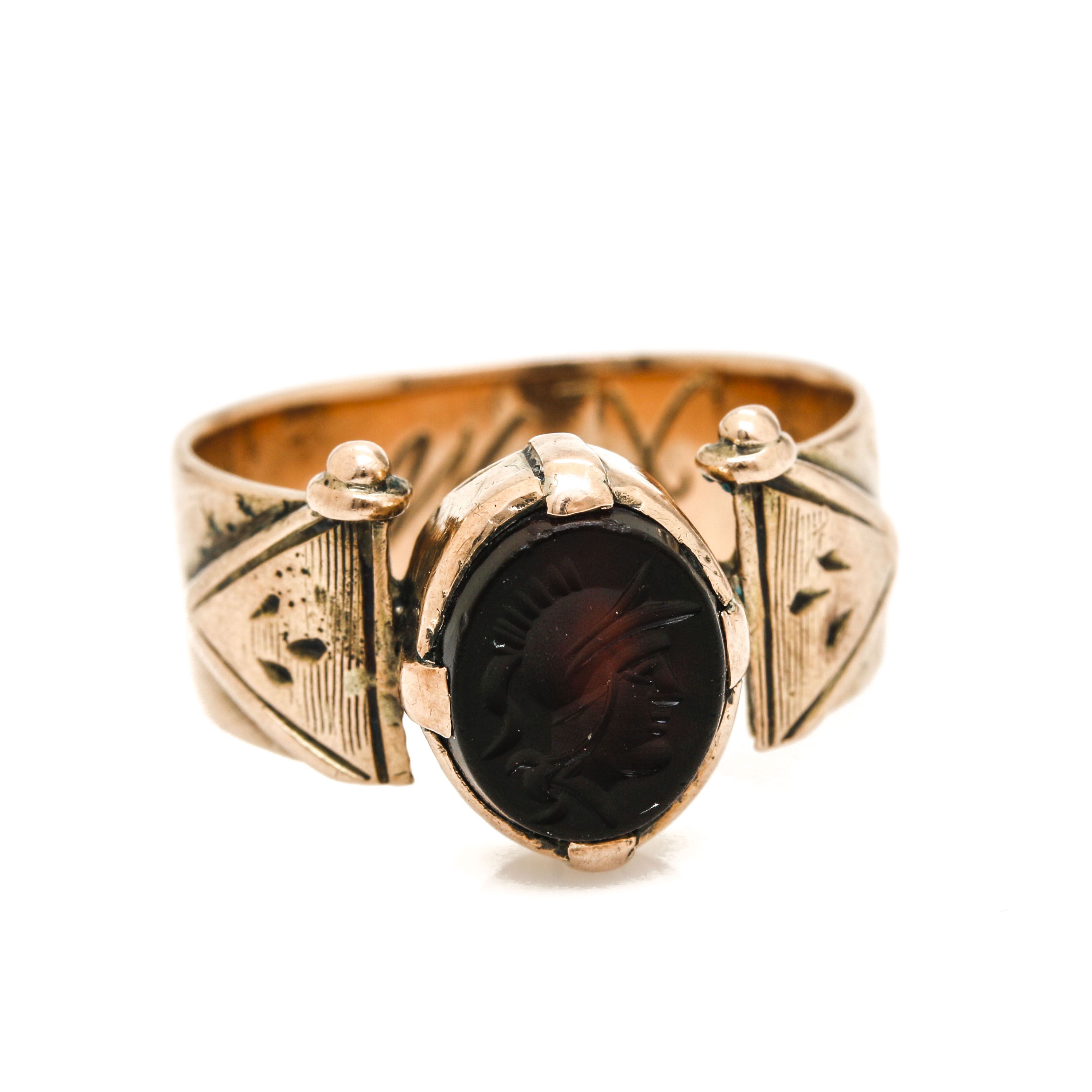 10K Rose Gold Sard Ring