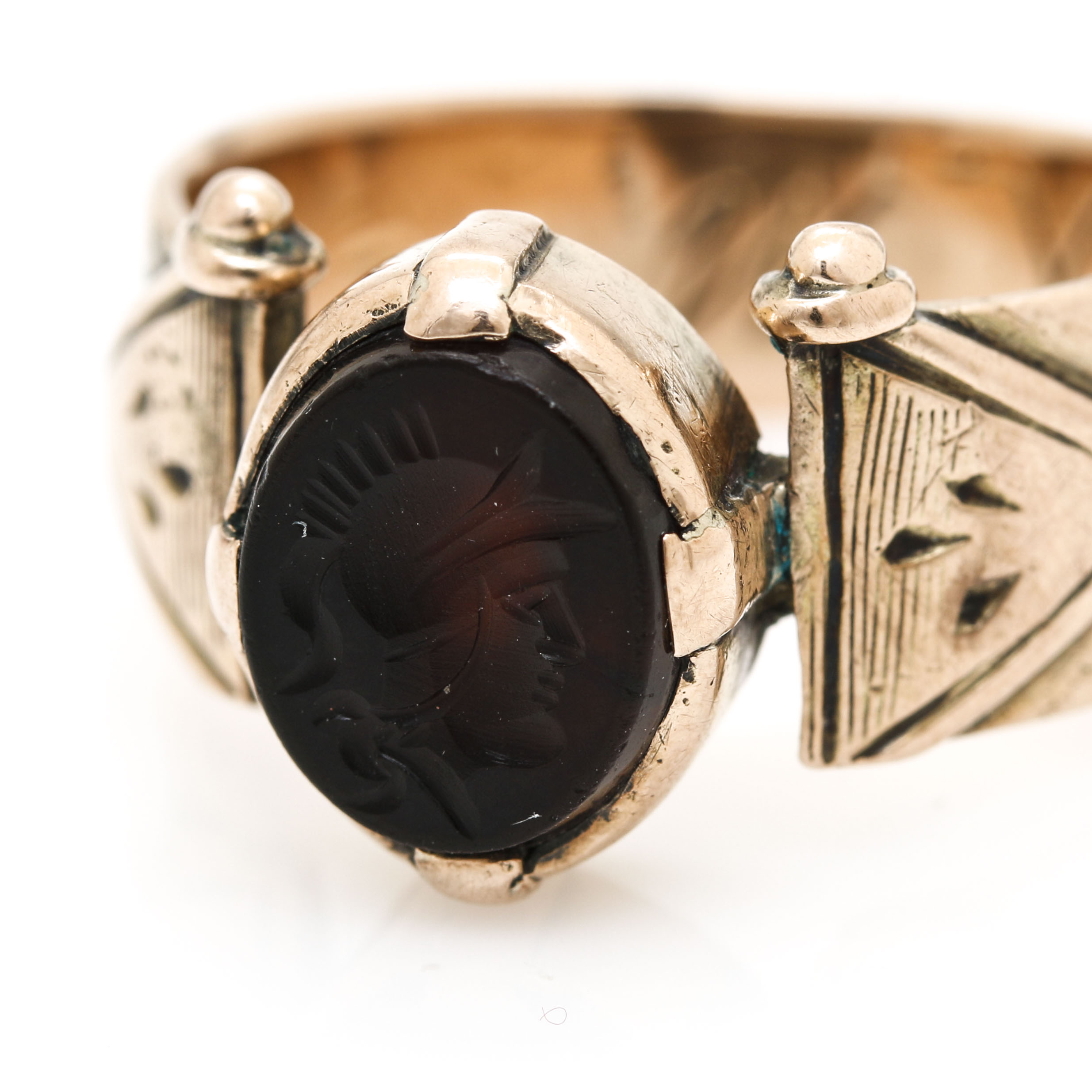 10K Rose Gold Sard Ring