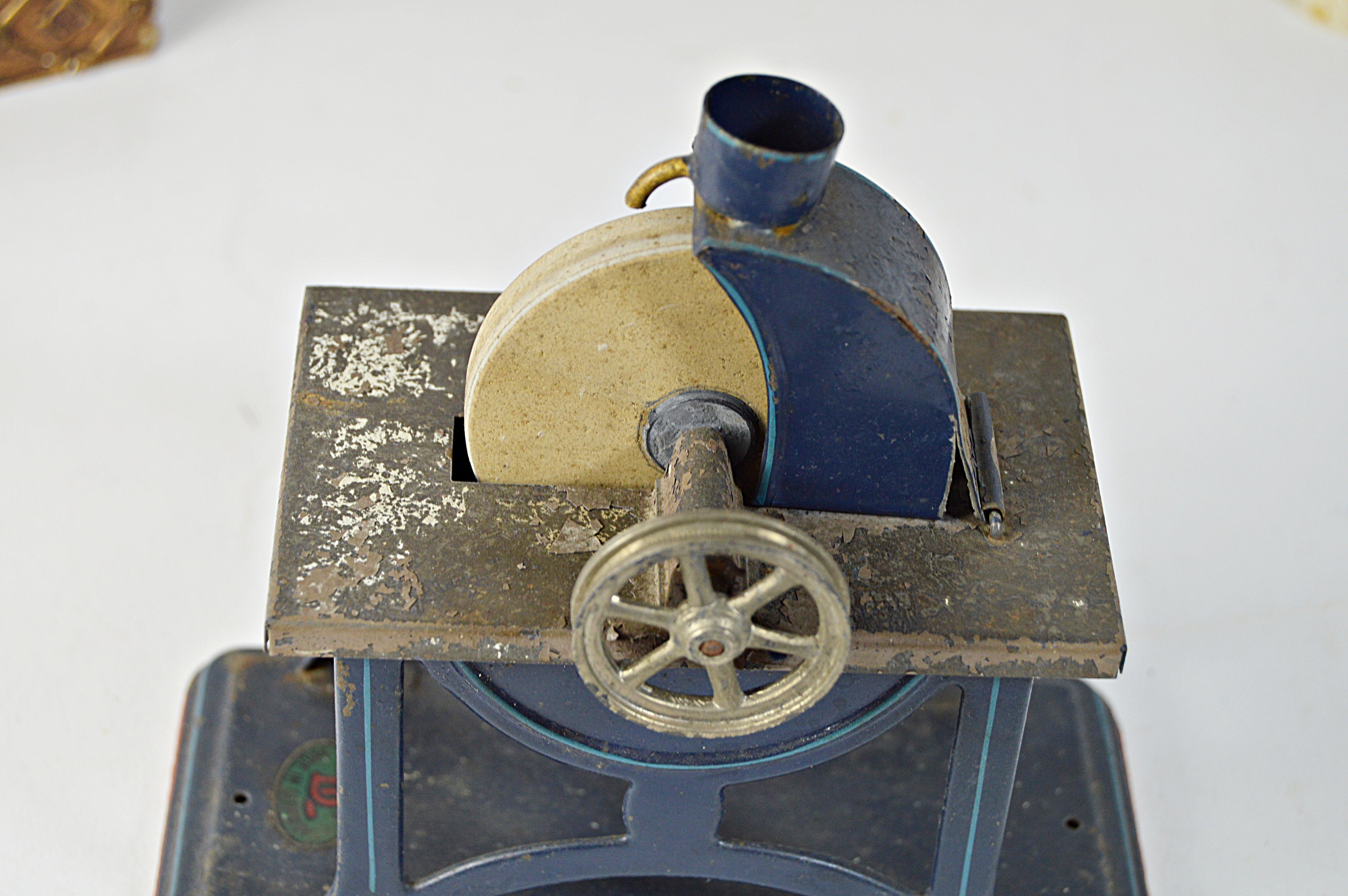 Vintage German Metal Grindstone Toy