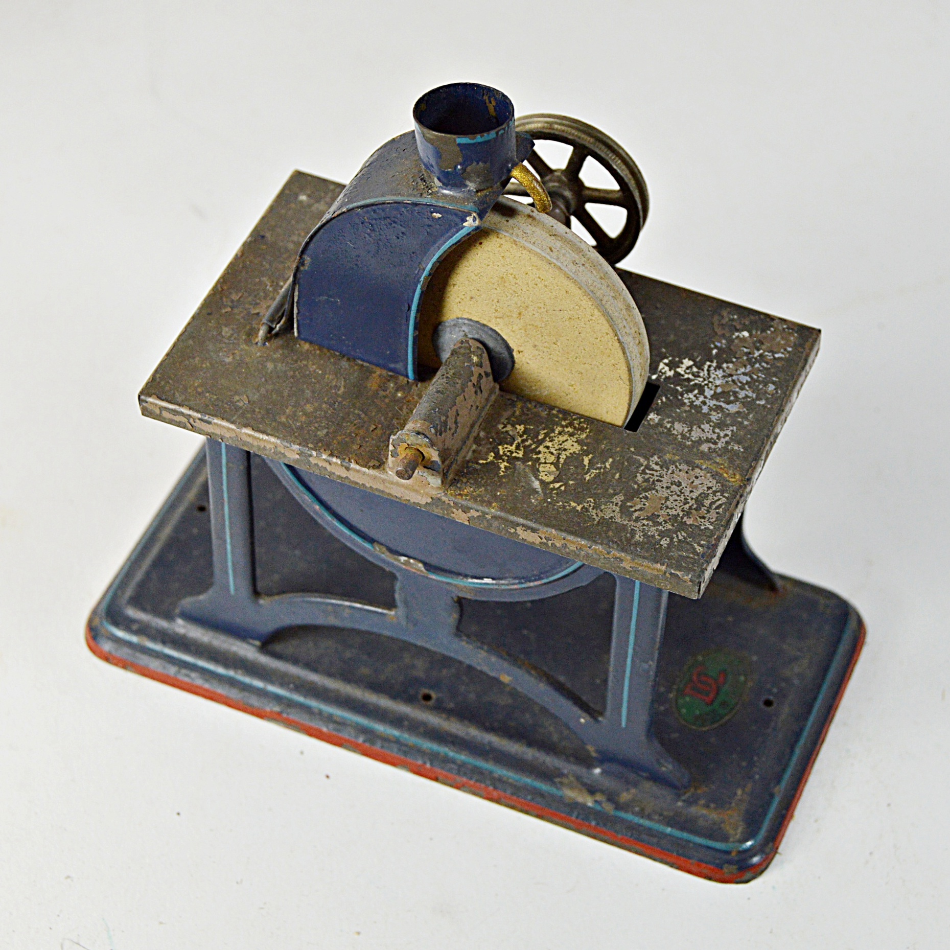 Vintage German Metal Grindstone Toy