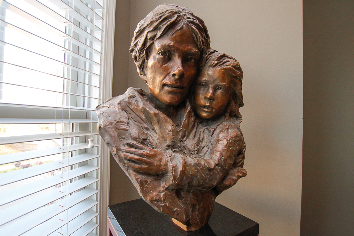 Glenna Goodacre Bronze Sculpture of Mother and Child