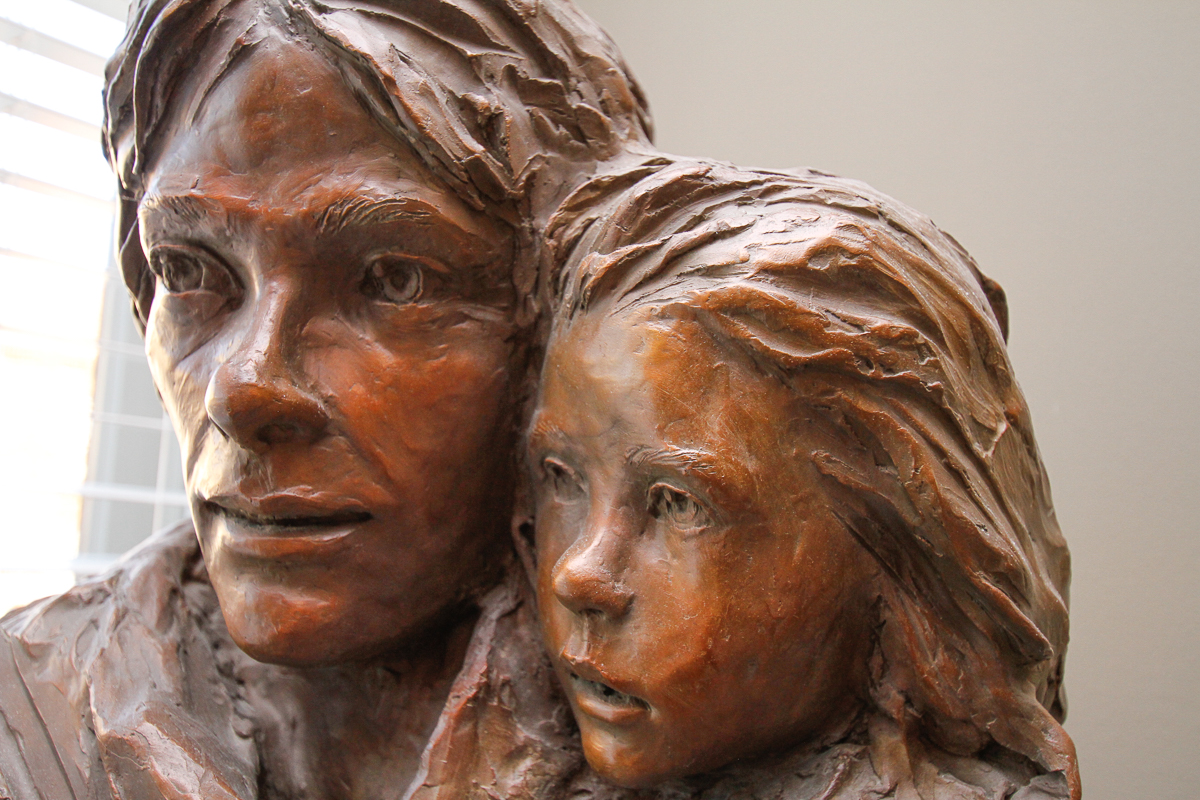 Glenna Goodacre Bronze Sculpture of Mother and Child