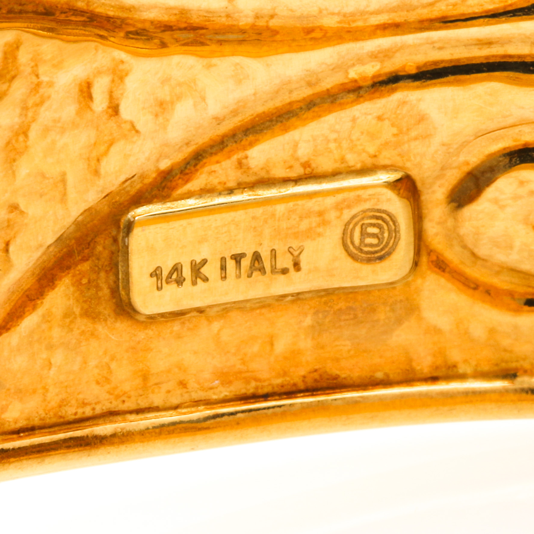 14K Yellow Gold and Gemstone Cuff