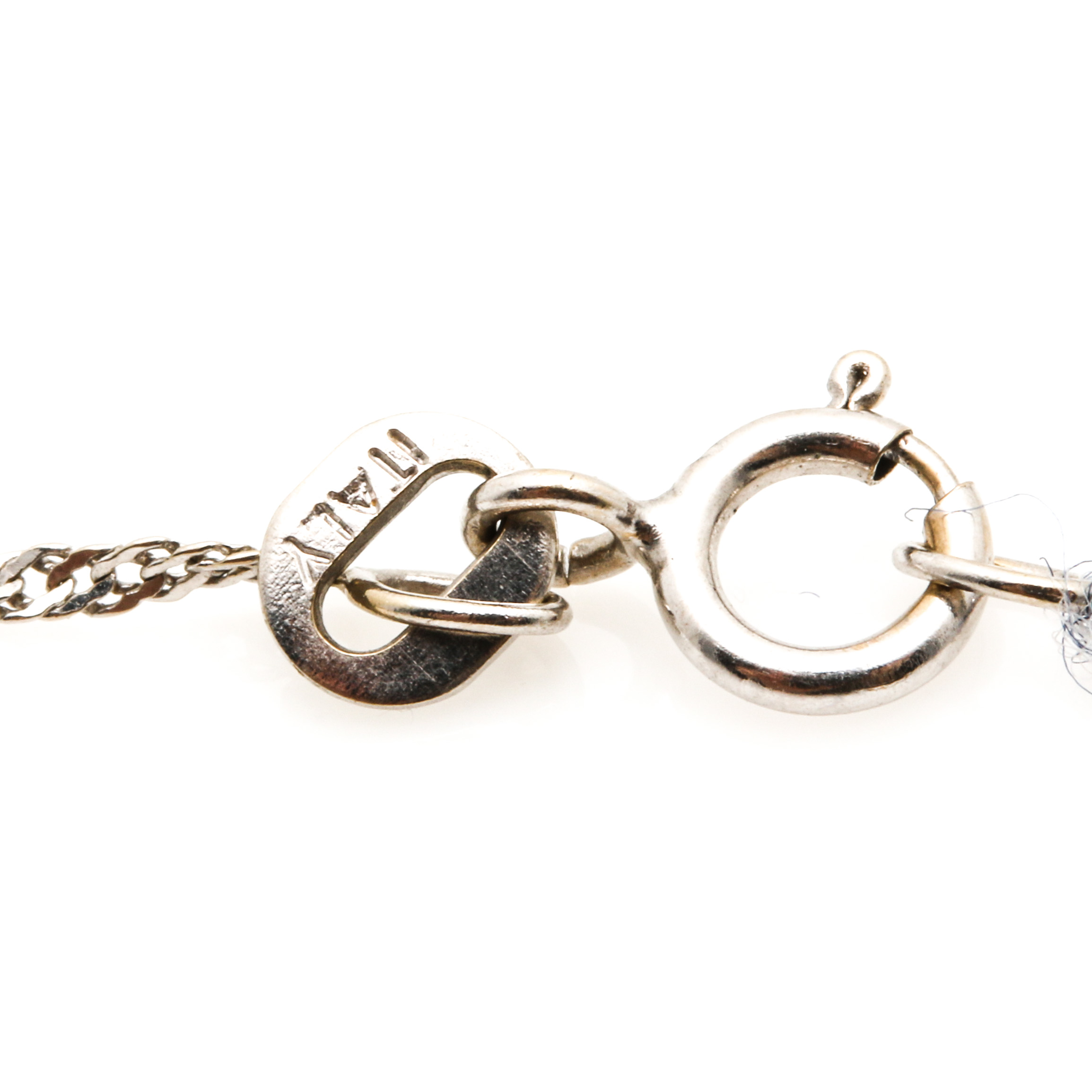 14K White Gold Diamond Heart Necklace