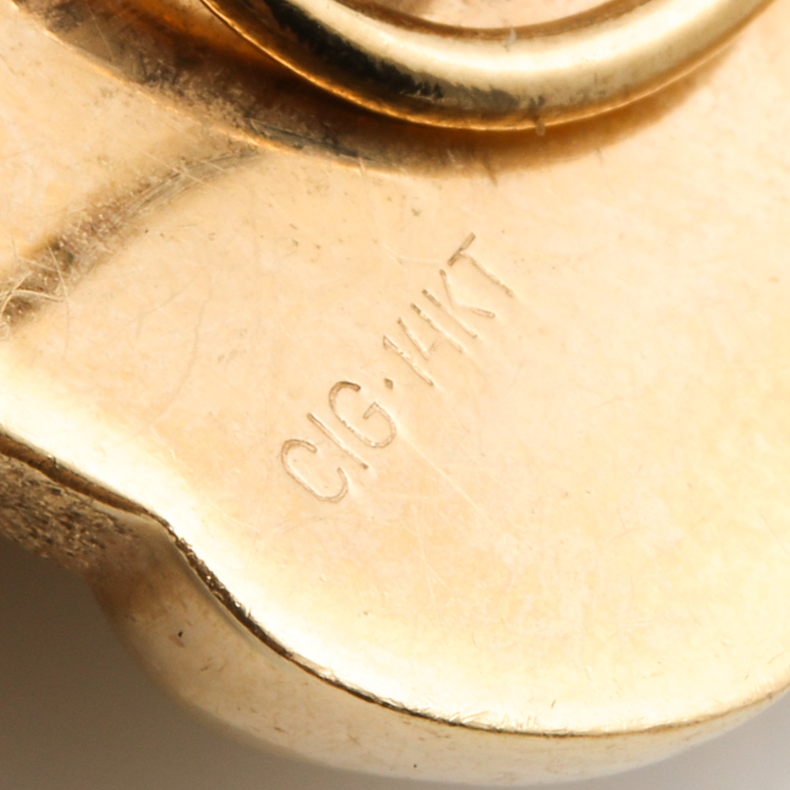 14K Yellow Gold Hollow Post Style Earrings