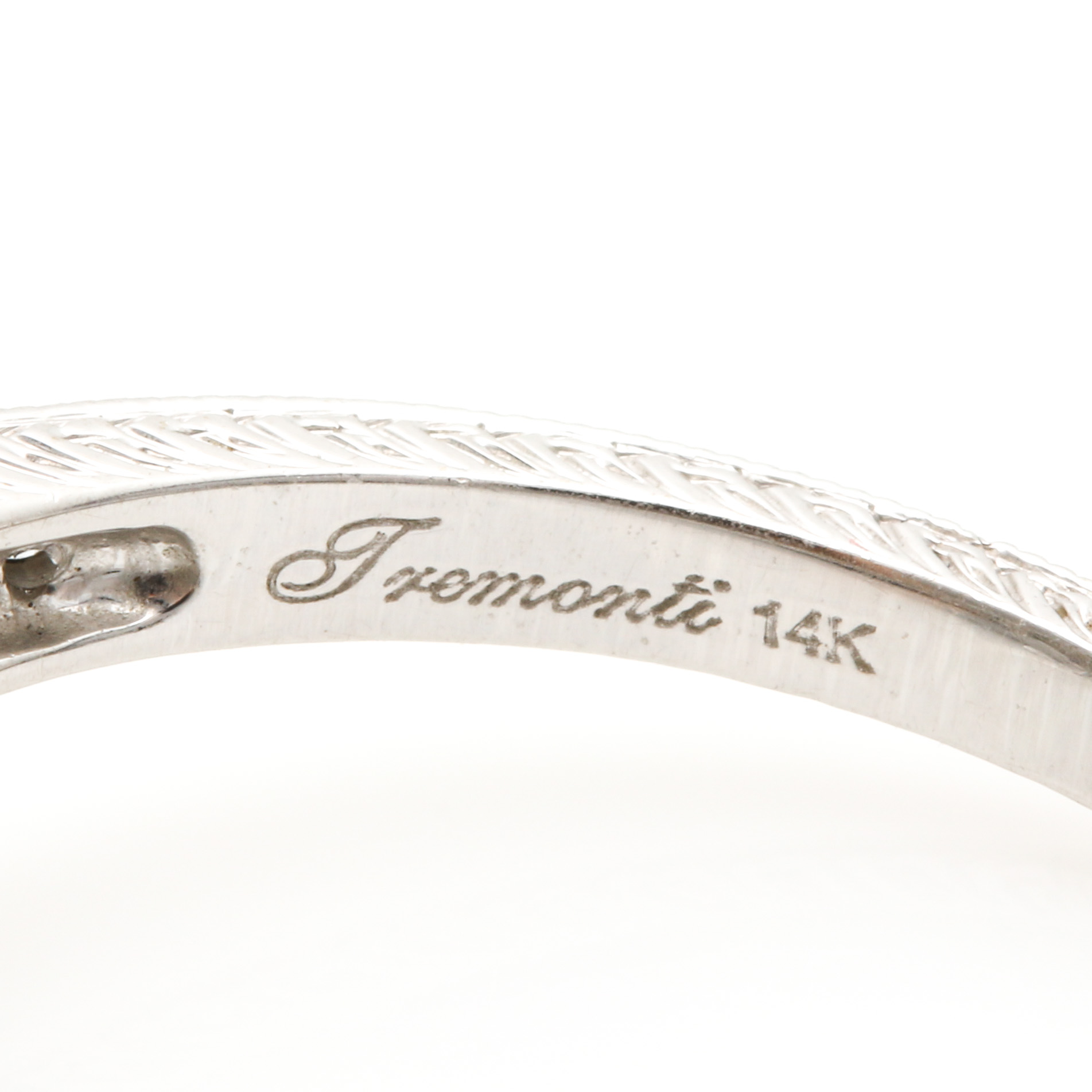 14K White Gold Sapphire and Diamond Ring