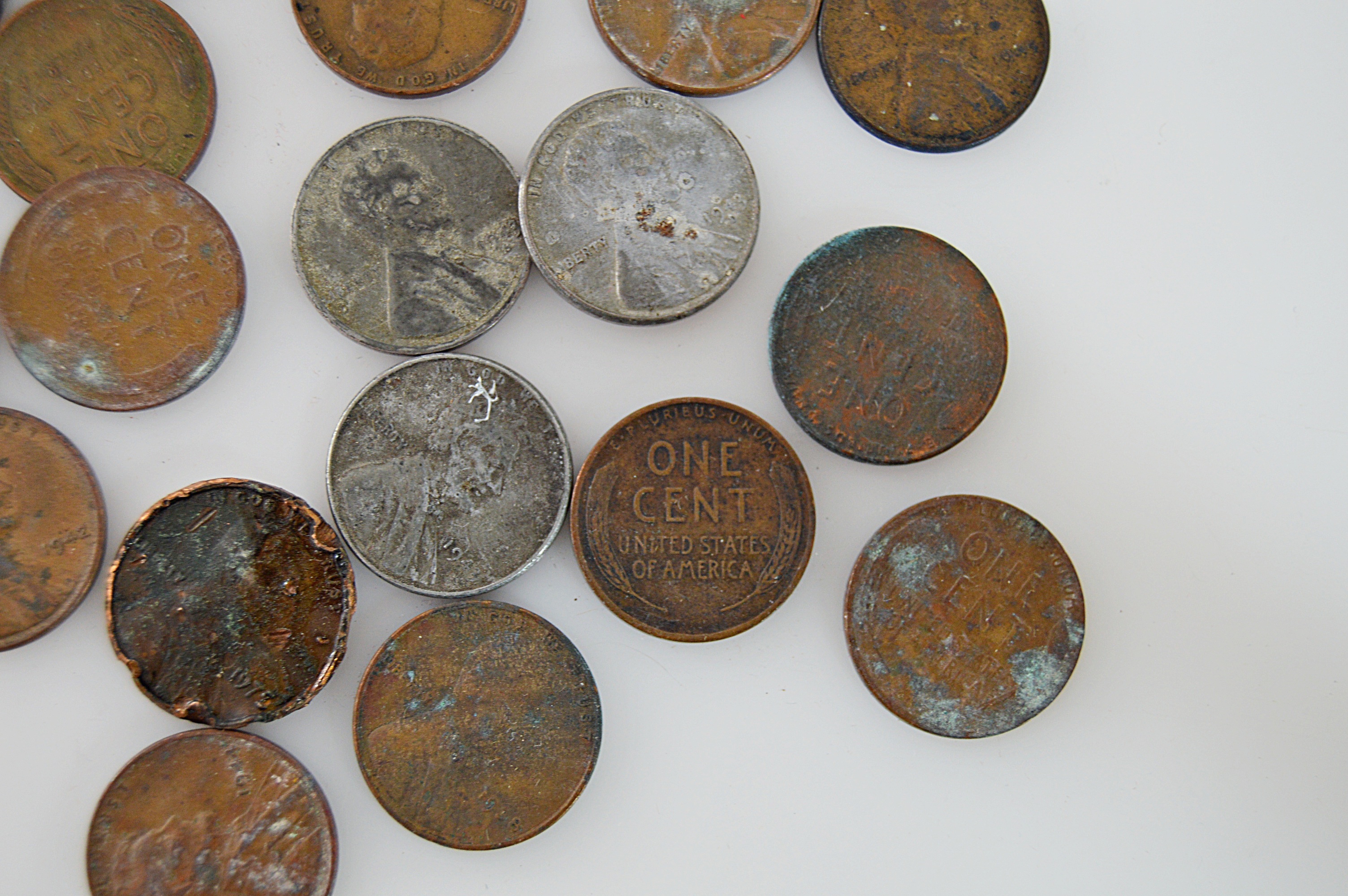 Wheat Pennies, Zinc Pennies and Sacagawea Dollar