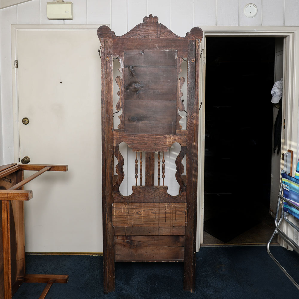 Vintage Hall Tree with Seat