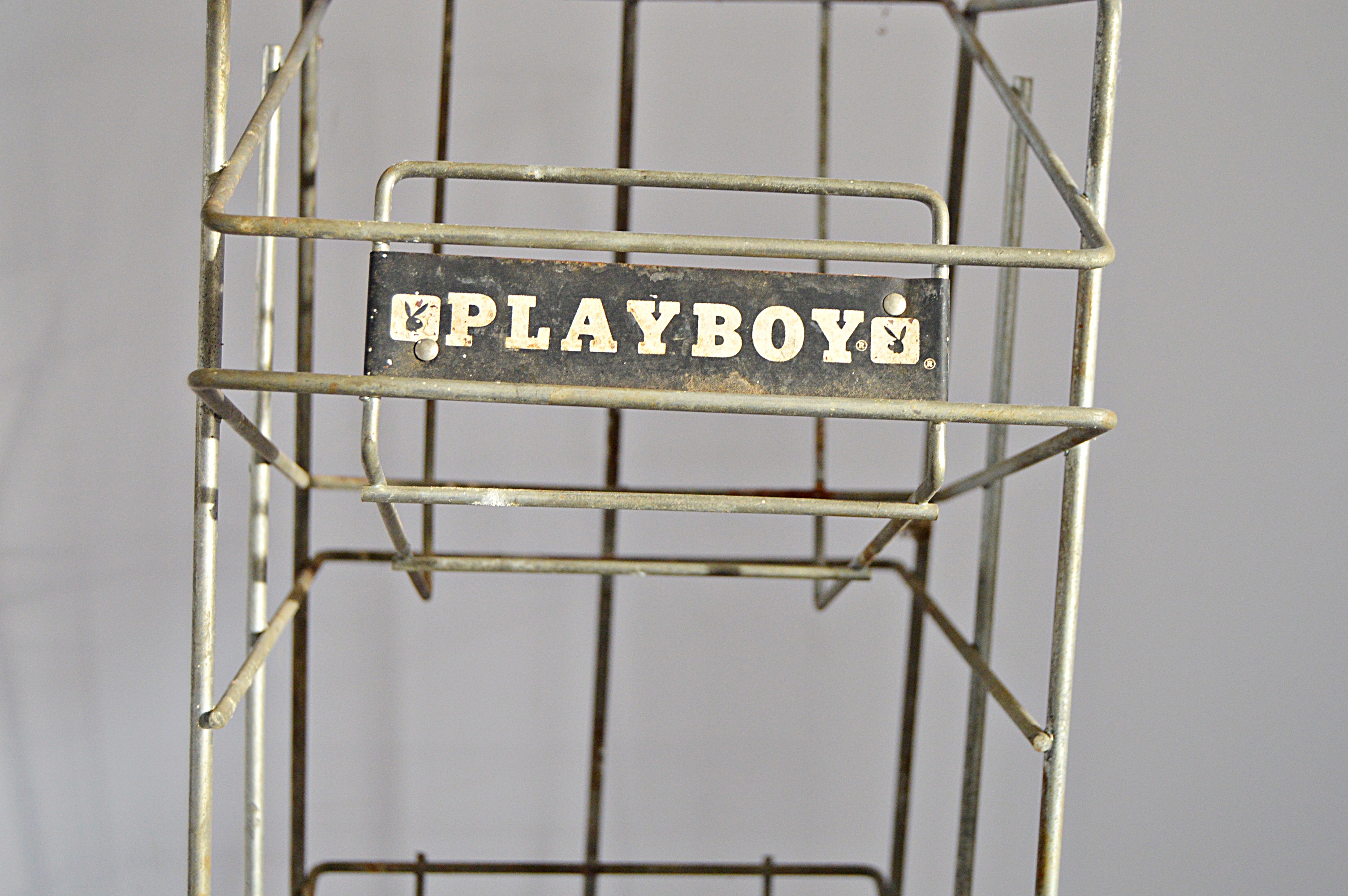 Vintage Playboy Magazine Wire Display Rack