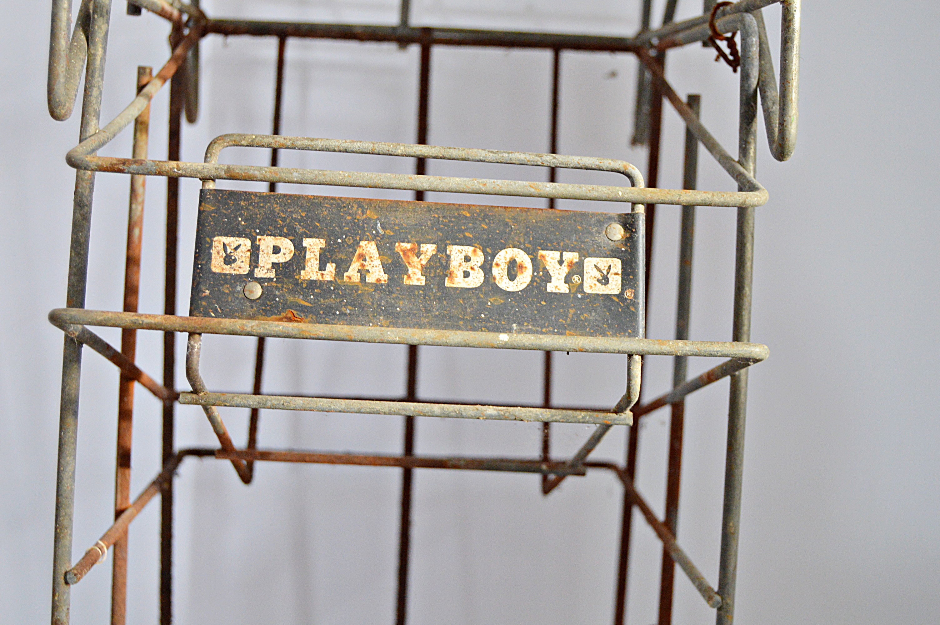 Vintage Playboy Magazine Wire Display Rack