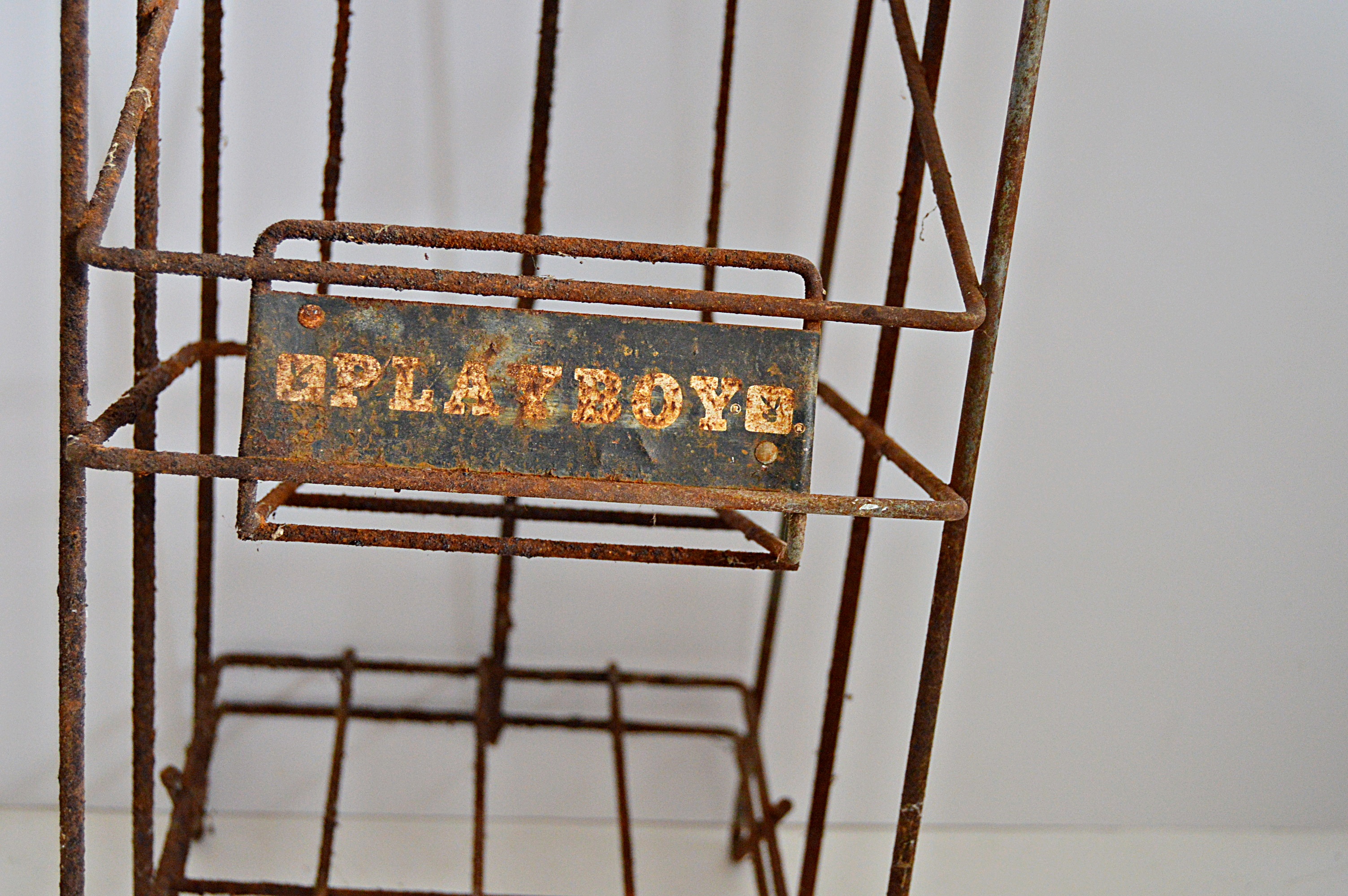Vintage Playboy Magazine Wire Display Rack