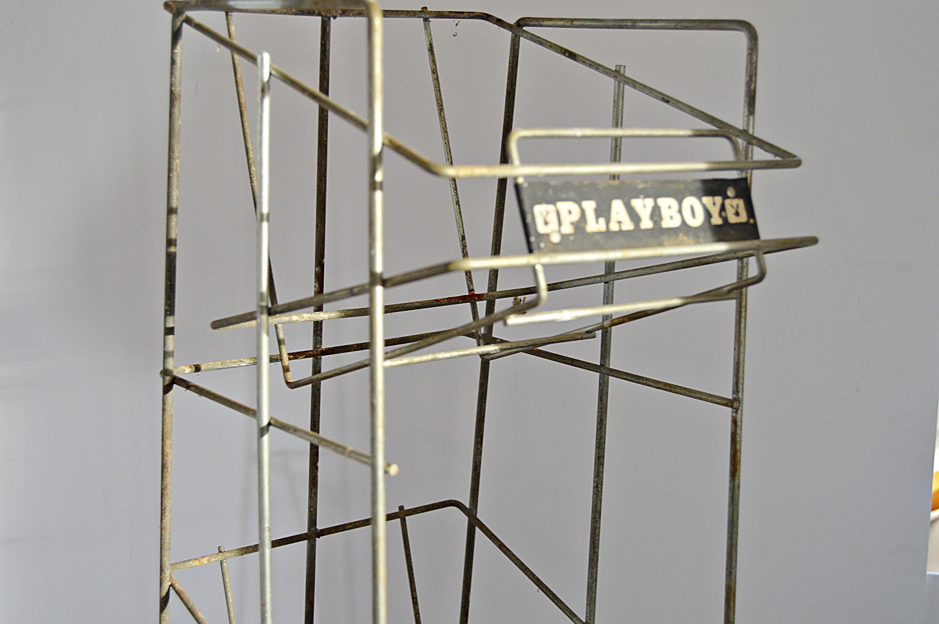 Vintage Playboy Magazine Wire Display Rack