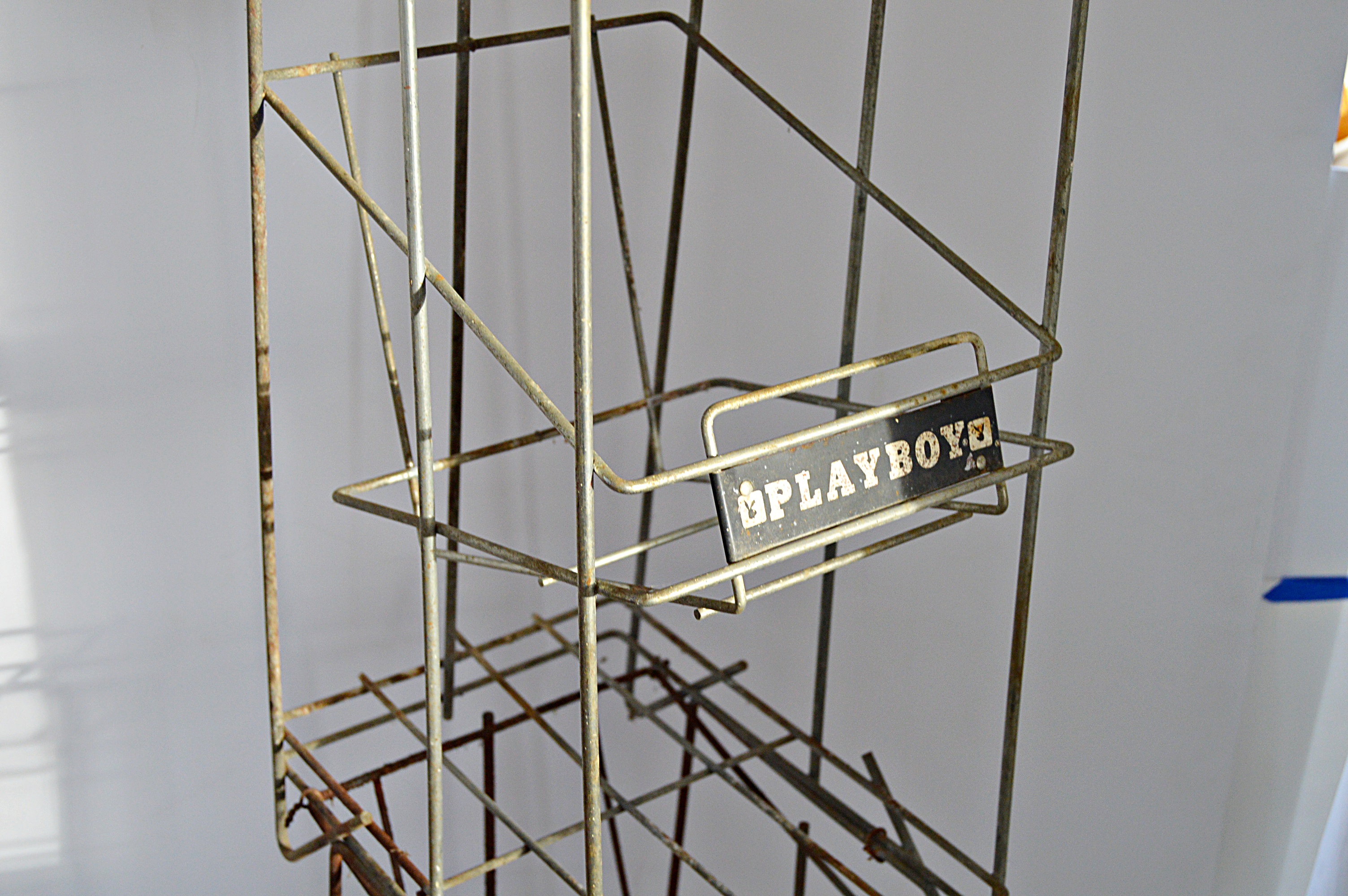 Vintage Playboy Magazine Wire Display Rack