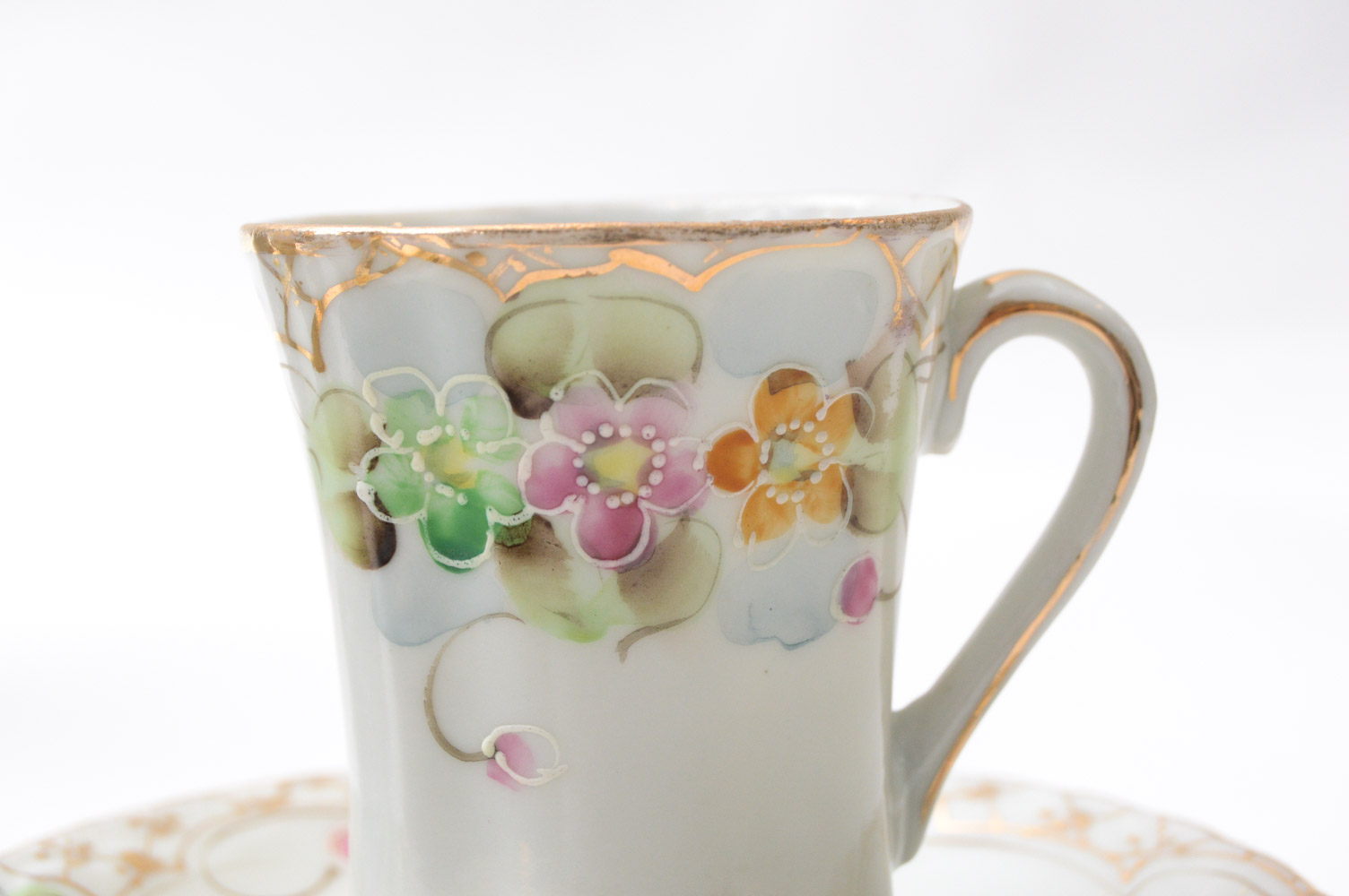 Vintage Hand-painted Porcelain Japanese Bibi Chocolate Set