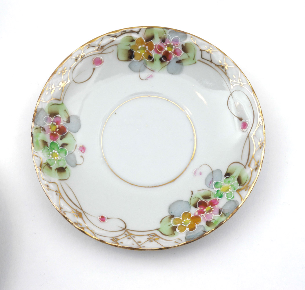 Vintage Hand-painted Porcelain Japanese Bibi Chocolate Set