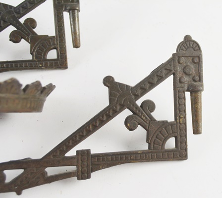 Vintage Cast Iron Candle Sconces