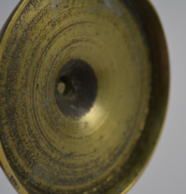 Antique Brass Candelabra with Candle Snuffer and Wick Trimmer