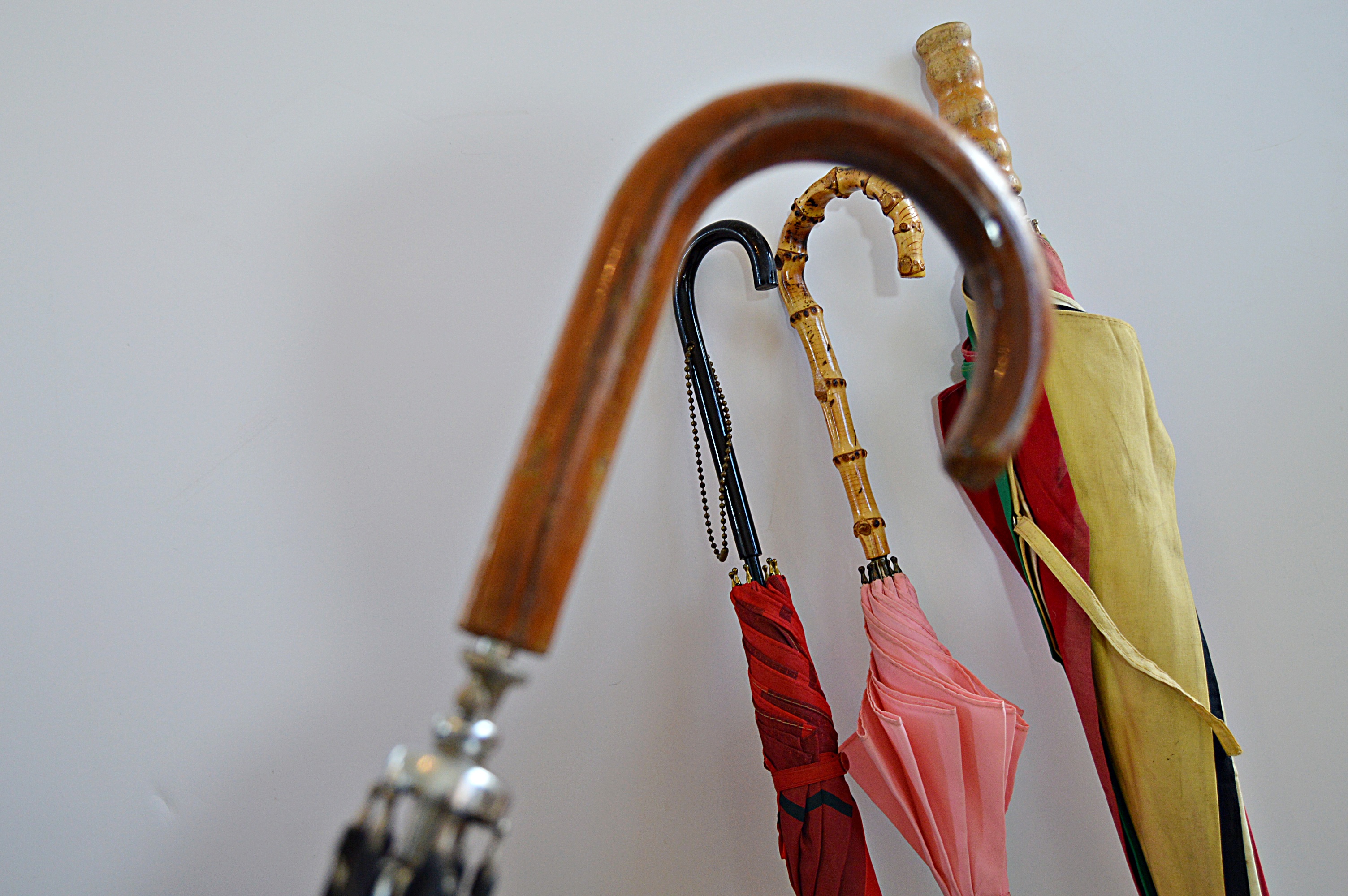 Vintage Umbrellas and Suitcase