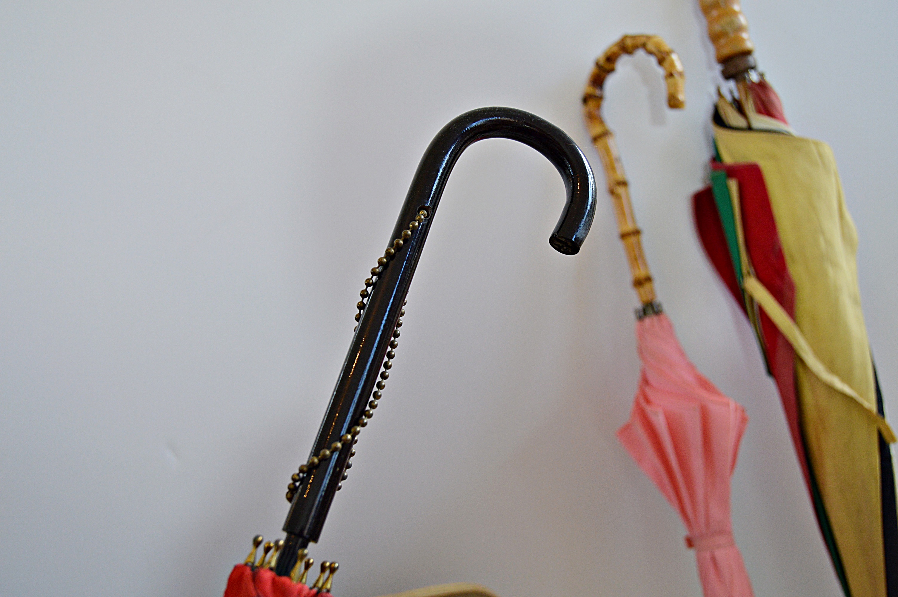 Vintage Umbrellas and Suitcase