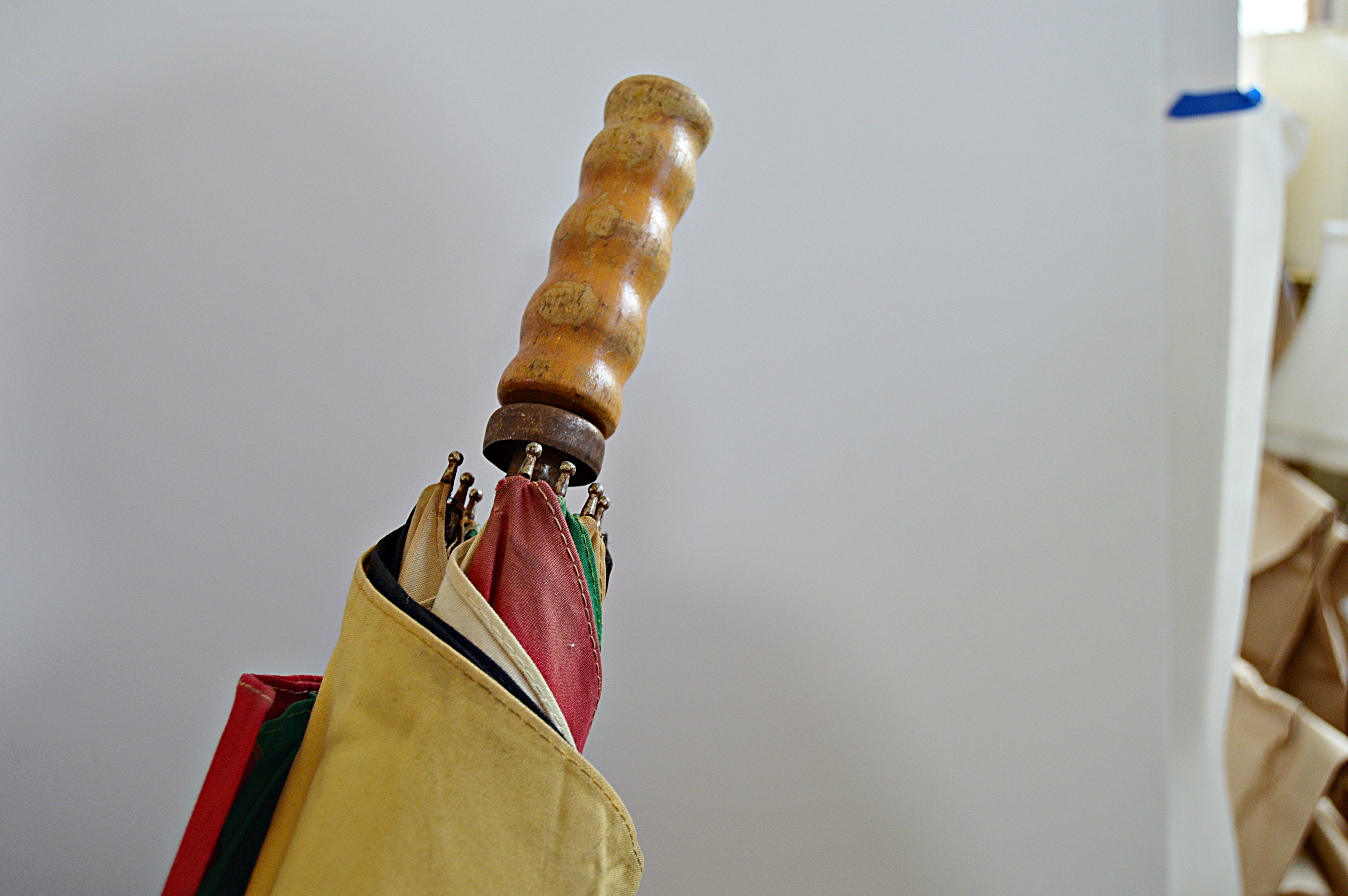 Vintage Umbrellas and Suitcase