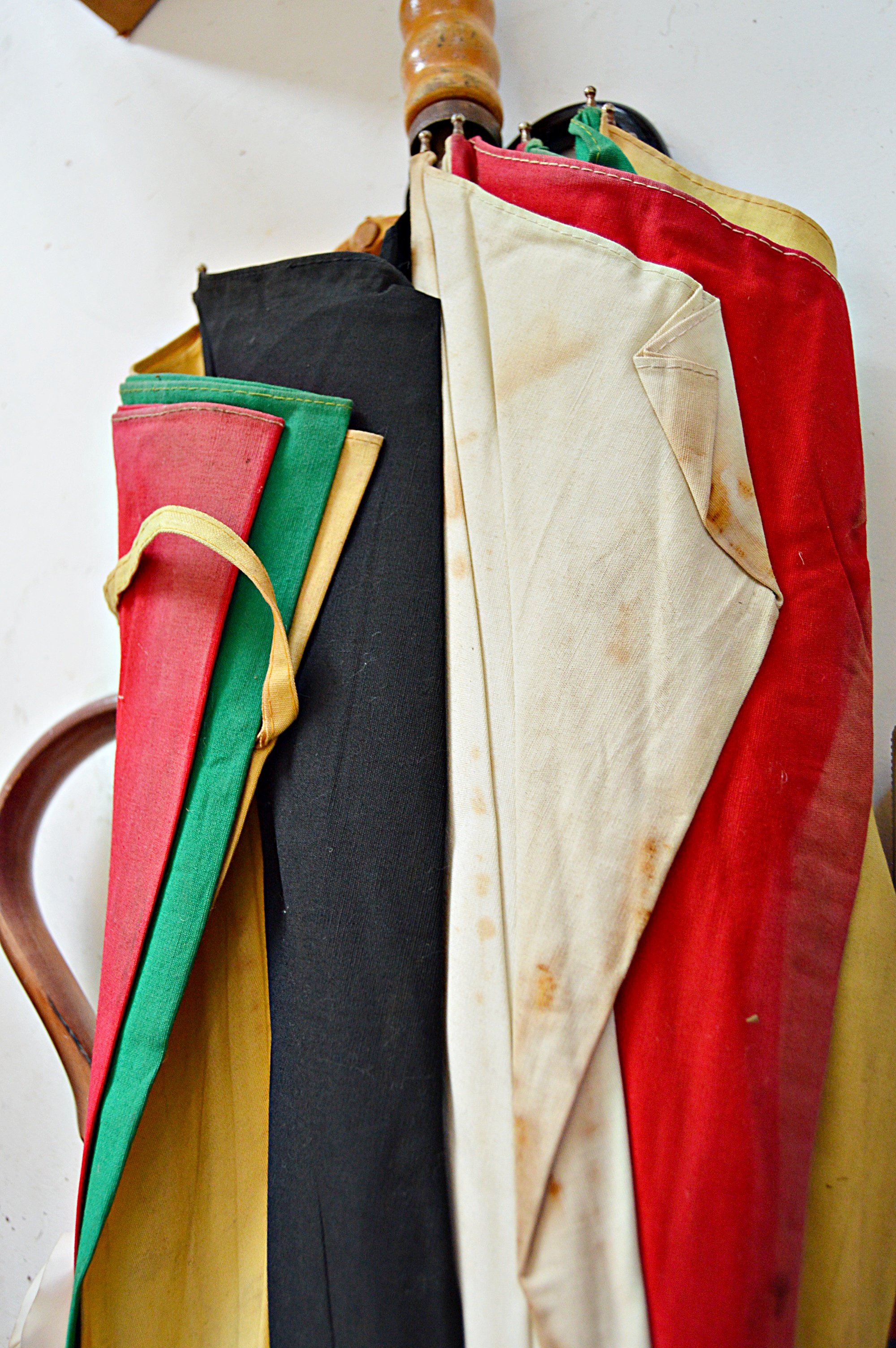 Vintage Umbrellas and Suitcase