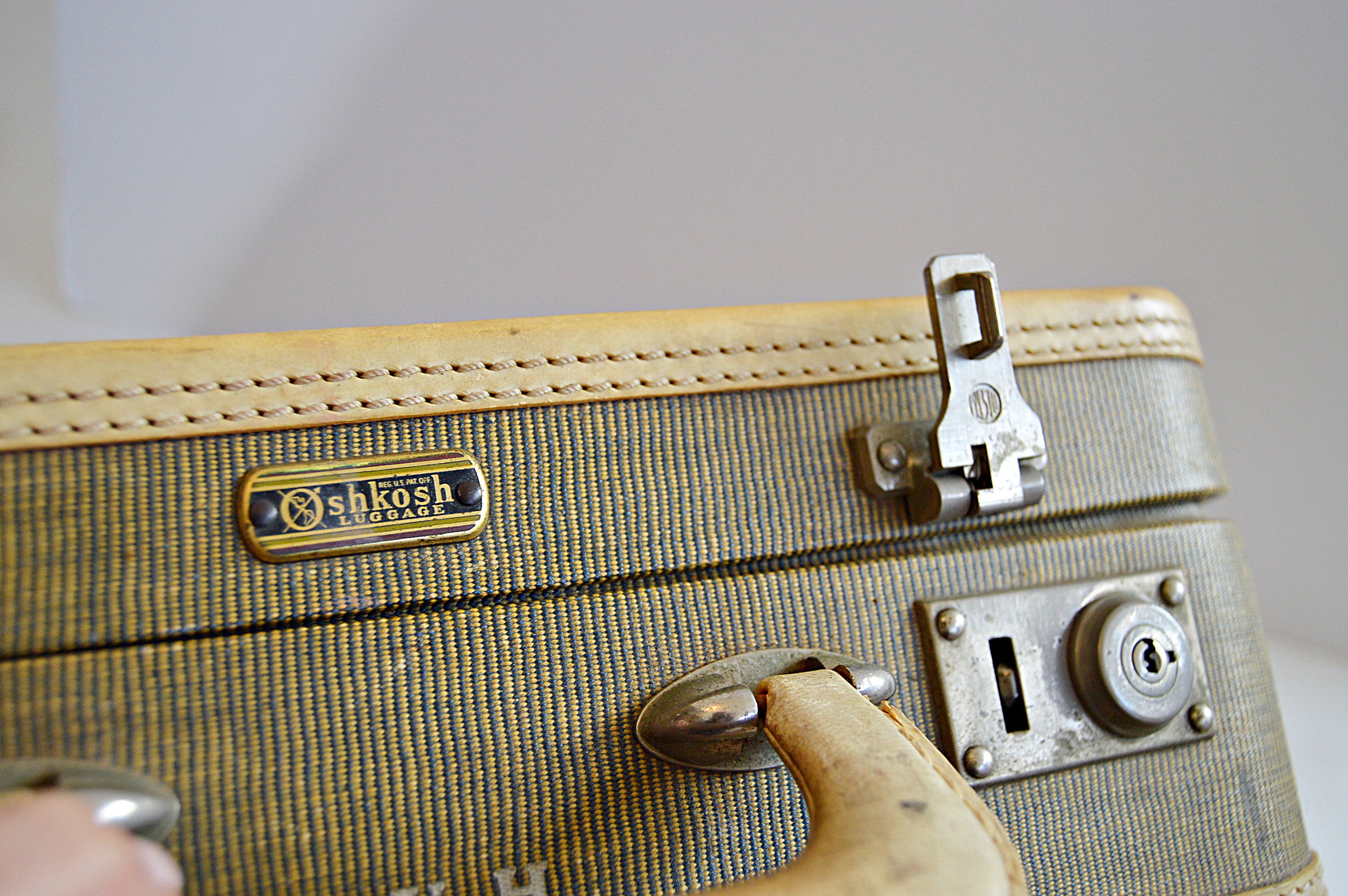 Vintage Umbrellas and Suitcase