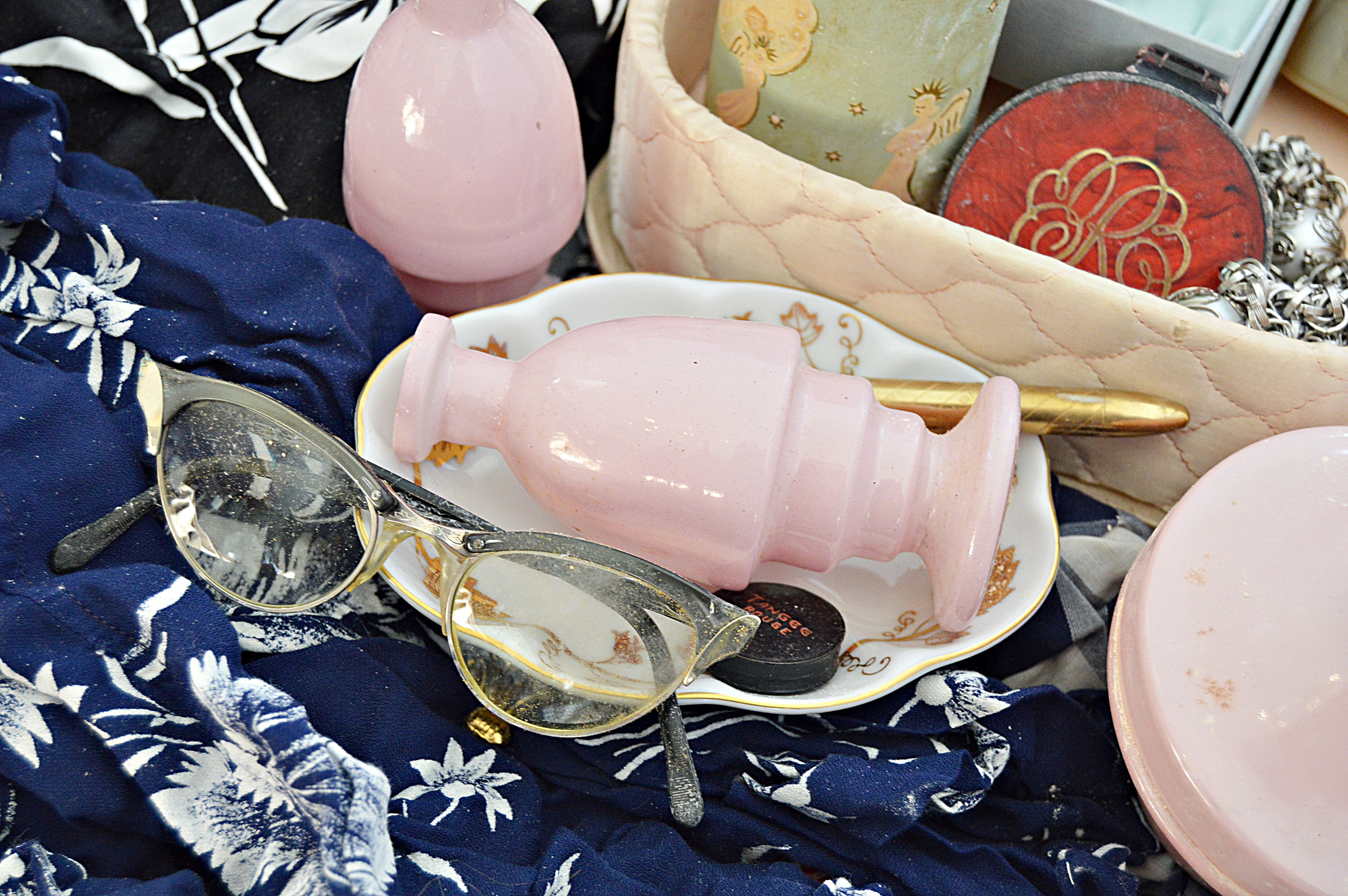 Vintage Resort Wear and Swimsuits, Accessories, Cat Eye Glasses